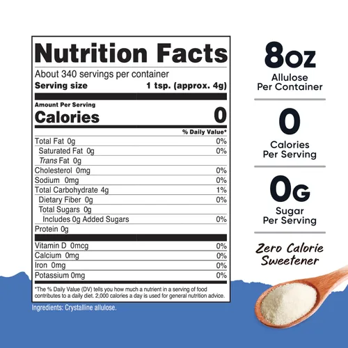 Vista 2 de Nutricost Edulcorante de alulosa (3 libras) - 0 calorías, bajo en carbohidratos, KETO, alternativa natural de azúcar, polvo cristalino