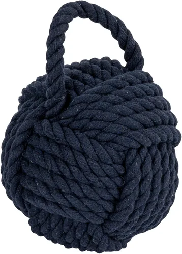 Vista 16 de Creative Co-Op tope para puerta decorativo de cuerda náutica con nudo de cuerda, color negro