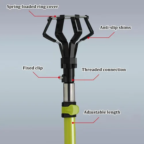 Vista 7 de Lightweight Hanger Pole for Lights, Carport Garage Driveway Lights Removal Changing Installation Tool, Handheld Light Bulb