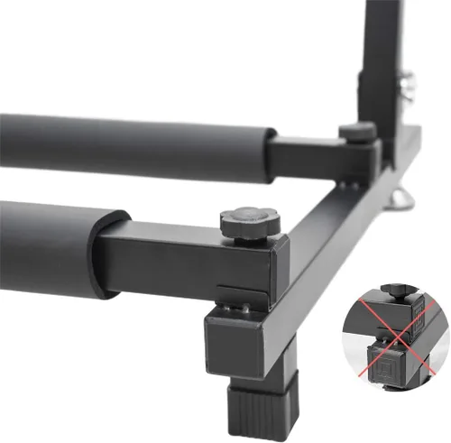 Vista 4 de Soporte de bajo para múltiples guitarras con soporte plegable (5 espacios)