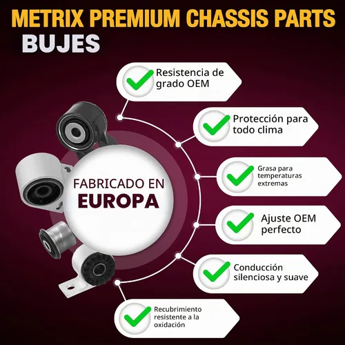 Vista 5 de Metrix Premium Chassis Parts - Buje del brazo de control delantero para Audi TTS Quattro 2.0L L4 2014-2015