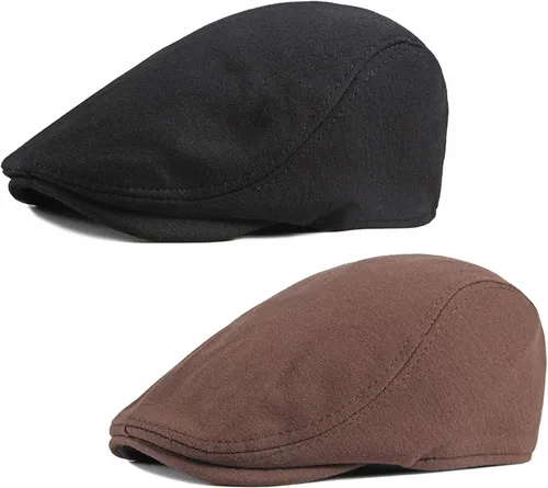 Vista 8 de DIYDECAL Paquete de 2 gorras planas para hombre Ivy Gatsby Newsboy