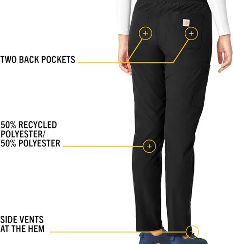 Vista 4 de Carhartt Force Essentials Pantalón de pierna recta para mujer 9 bolsillos