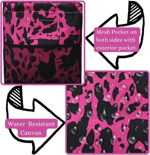 Vista 401 de NGIL Bolsa de comestibles reutilizable extra grande plegable de gran tamaño para comestibles, almacenamiento, picnic, playa, Estampado