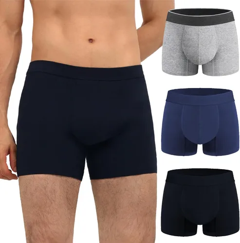 Vista 10 de Calzoncillos tipo bóxer para incontinencia para hombre, lavable, a prueba de fugas, absorbente, protección contra fugas urinarias, paquete de 3 3