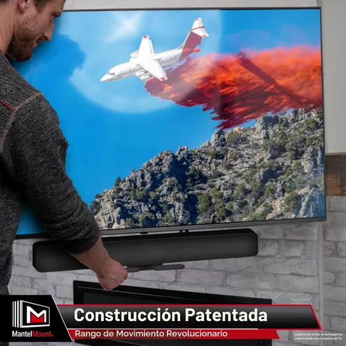 Vista 2 de MantelMount MM540 soporte desplegable para televisores de 44 a 80 pulgadas para colocar encima de la repisa de la chimenea