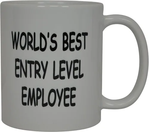 Vista 2 de Rogue River Tactical La mejor taza de café divertida del mundo, el mejor empleado de nivel de entrada del mundo, sarcástico, novedoso, broma, gran