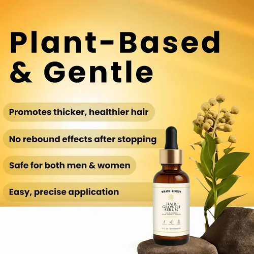 Vista 6 de Suero para el crecimiento del cabello para mujeres y hombres — USDA Organic, 10 en 1 Tricho10™ suero para el cuero cabelludo para un cabello más