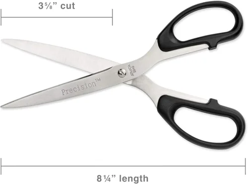 Vista 2 de Hygloss -Armada Precision™ Tijeras de calibre pesado - Asas cómodas, cuchillas de acero inoxidable, bolsas de vinilo para almacenamiento seguro