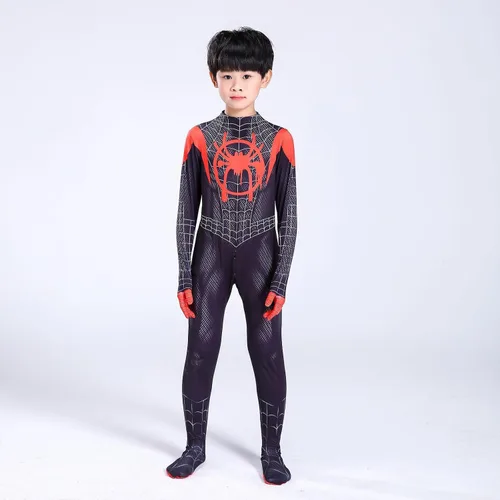 Vista 6 de WZWLKJ Disfraz de superhéroe para niños, disfraz de Halloween para niños, disfraz de superhéroe para cosplay, overol de elastano, estilo 3D