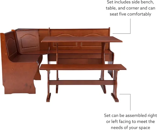 Vista 24 de Linon Rincón de cocina Chelsea Walnut Nuez