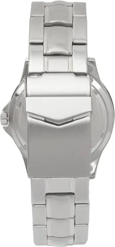 Vista 3 de SunTime Reloj de cuarzo de 1.575 in para hombre, correa de acero inoxidable de 0.787 in, esfera de color del equipo y bisel