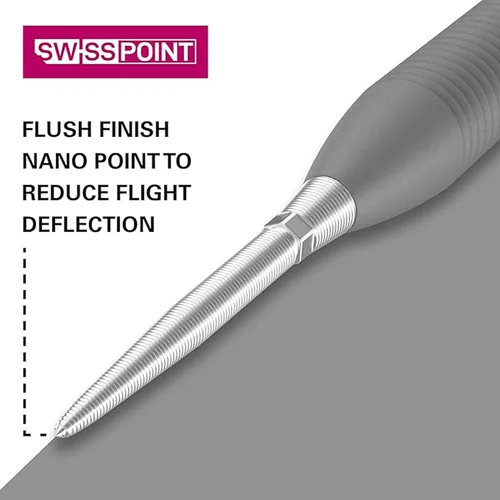 Vista 3 de Target Darts Swiss Point Storm Nano Dart Points (3-Pack Tips) 26/30/35mm SP – Change Dart Point, Professional Dart Accessories