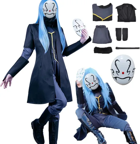 Vista 8 de Rimuru Cosplay Costume,Rimuru Tempest Costume Outfit Mask Halloween