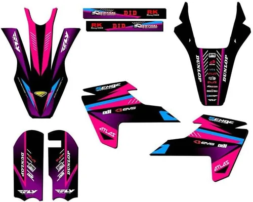 Vista 6 de Kit de base gráfica Mini TC 50 Surge Black Senge 2018-2023 compatible con Husqvarna