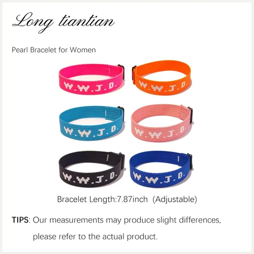 Vista 75 de Long tiantian WWJD - Pulsera con texto en inglés «What Would Jesus Do», pulseras WWJD para mujeres, pulseras W.W.J.D para hombres, joyería