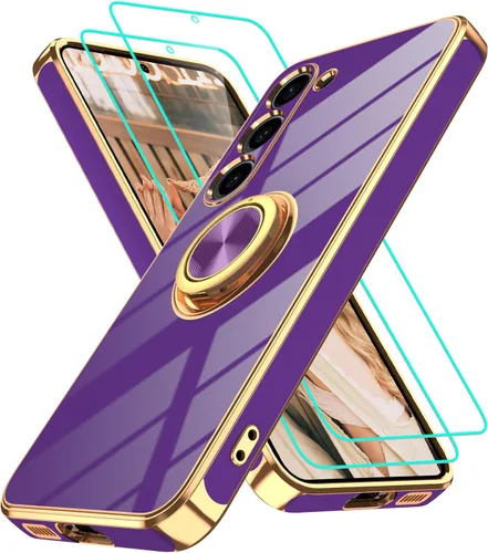 Vista 248 de Funda para Motorola Moto G 5G 2024: Funda Moto G Play 5G 2024 con 2 piezas de protectores de pantalla, soporte de anillo de rotación de 360°
