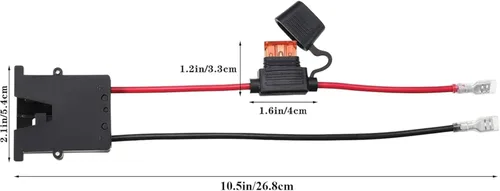 Vista 2 de Weewooday 2 piezas de conector de arnés de cables compatibles con ruedas de alimentación de batería Arnés de cableado de batería SLA de repuesto