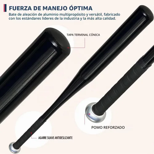 Vista 2 de Aluminum Baseball Bat, 28 Inch 13 Oz, Black