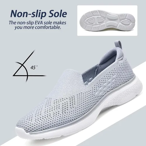 Vista 5 de Zuwoigo Zapatos deportivos casuales para mujer para caminar y correr, transpirables, para entrenamiento, gimnasio, trabajo