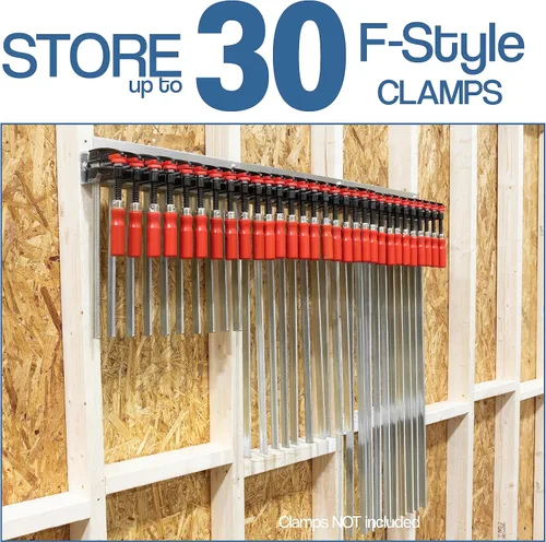 Vista 5 de Fulton Woodworking Tools Abrazadera modular F-Clamp • Fácil y rápido de alinear • Pre-perforado 16 pulgadas en el centro • Paquete de 3