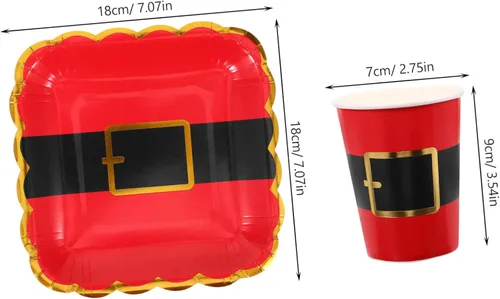 Vista 3 de NOLITOY 1 juego de tirar de la bandera decoraciones de Navidad camping taza desechable decorar suministros de fiesta taza de fiesta de Navidad tazas