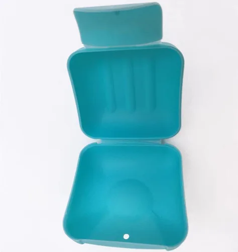 Vista 3 de Estuche portátil de 4 piezas para guardar jabón de viaje, organizador de plástico para el hogar, baño, senderismo, camping y otras actividades al
