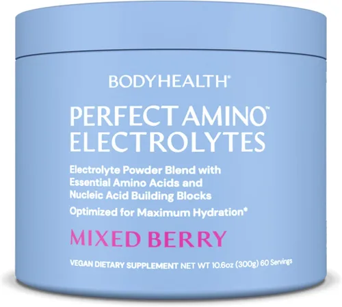 Vista 9 de BodyHealth PerfectAmino Polvo de Electrolitos Sin Azúcar, Hidratación Ayuno Keto Cero Azúcar Mezcla de Bebida de Electrolitos con Minerales Traza