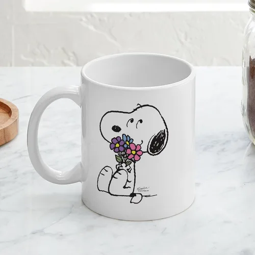Vista 3 de CafePress Springtime Snoopy - Taza de café de cerámica, taza de té, 11 onzas