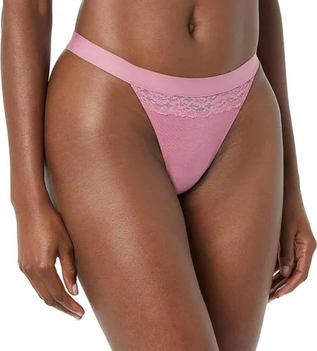 Vista 2 de Tienda Essentials Ropa interior de algodón y encaje para mujer, paquete de 4