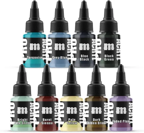Vista 6 de Monument Hobbies PRO Acryl 22ml Juego de pintura acrílica - Pintura en miniatura para juegos de guerra - Pintura acrílica no tóxica compatible