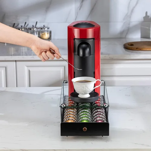 Vista 6 de ZCDCP Nespresso Vertuo - Soporte para cápsulas de café, cajón, color negro, 30 cápsulas