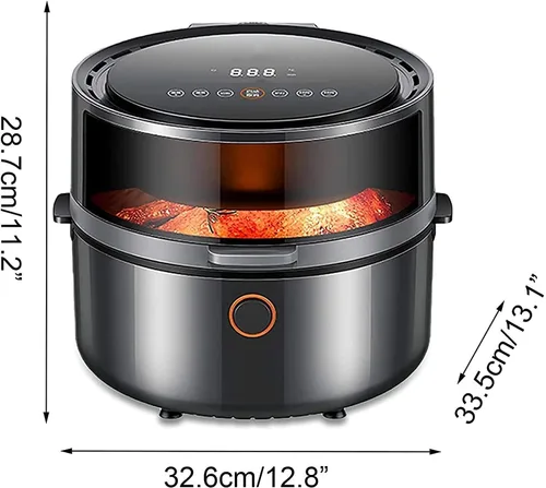 Vista 2 de Freidora de aire digital de 5.8 cuartos de galón, cocina deshidratadora para freír al aire, hornear, deshidratar, fermentar, asar, asar