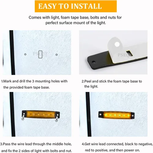 Vista 6 de PSEQT 10 unidades de luces LED de tira de roca para auto, luces de rueda de bajo brillo, kits de iluminación para guardabarros, impermeables
