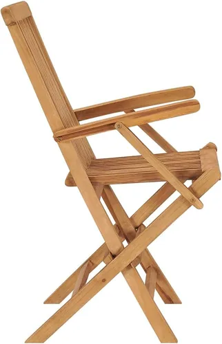 Vista 6 de Folding Patio Chairs 8 pcs Solid Teak Wood Out Door Outdoor Sillas para Comedor Dining Table Chairs for Terrace Picnic Study Living Room
