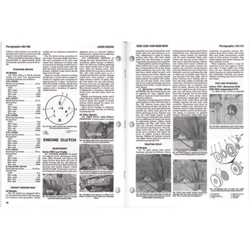 Vista 2 de Stevens Lake Parts Un nuevo manual de taller para modelos John Deere 1020, 1520, 1530, 2020, 2030 intercambiables con ITJD37, ITJD37-A, JD-37