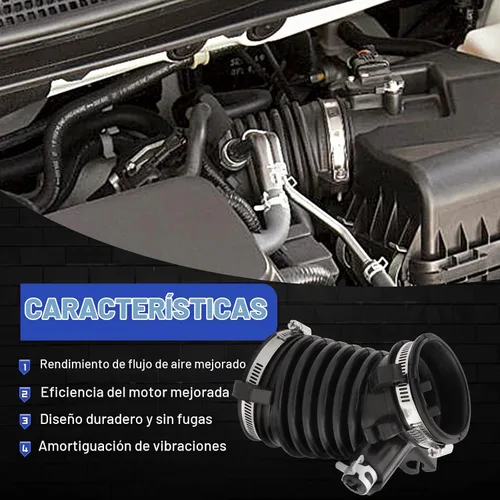 Vista 5 de Tubo de manguera de admisión para filtro de aire con abrazaderas para Honda Civic 2012-2015 1.8L 2013-2015 Acura Ilx 2.0L (OEM# 17225-R1A-A01)