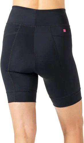 Vista 3 de Terry Pantalones cortos de ciclismo para mujer, acolchados, cintura alta, pantalones cortos de ciclismo para mujer con acolchado, pantalones cortos