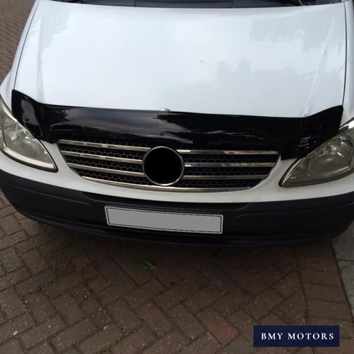 Vista 6 de BMY Deflector de capó/protector de insectos delantero compatible con Mercedes Benz Vito W639 2004-2010 Protector de capó Partículas e insectos