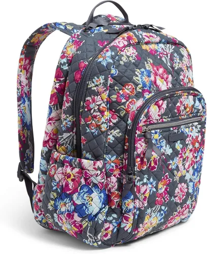 Vista 4 de Vera Bradley - Mochila Campus de algodón para mujer, ramilletes bonitos