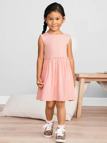 Vista 5 de Simple Joys by Carter's - Conjunto de vestido de manga corta y sin mangas para niña, paquete de 2