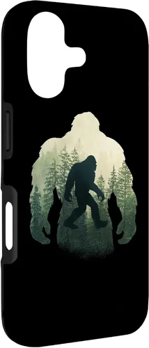 Vista 3 de Sasquatch Yeti Figure Nature Double Exposure Bigfoot Case for iPhone 17