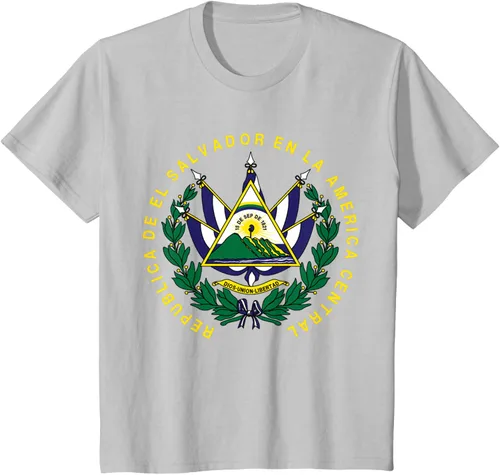 Vista 26 de amdesco Salvador Camisa, salvadoran Escudo de armas playera, mujer L, Blanco