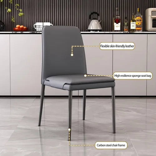 Vista 7 de Sillas de cocina de comedor, sillas de comedor con patas de metal, sala de estar, comedores apilables, silla de cocina, silla de comedor al aire