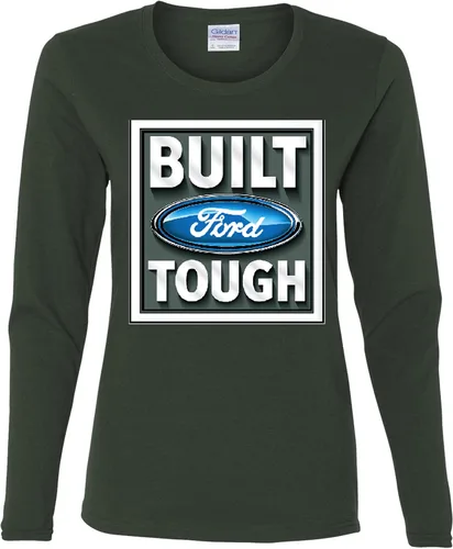 Vista 4 de L Built Ford Tough Classic Truck Logo Ford Mustang Shelby - Mangas largas oficiales para mujer
