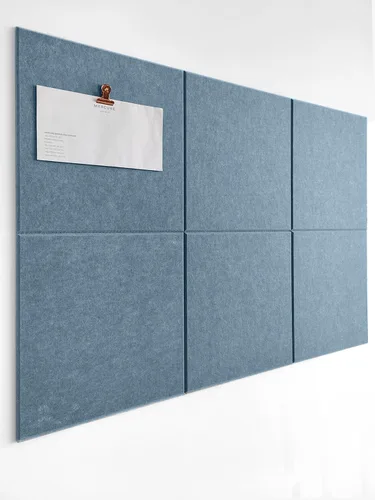 Vista 39 de Tabla de corcho alternativa de 24 x 36 pulgadas, paquete de 6 azulejos de pared de fieltro con pestañas adhesivas extraíbles seguras, tableros