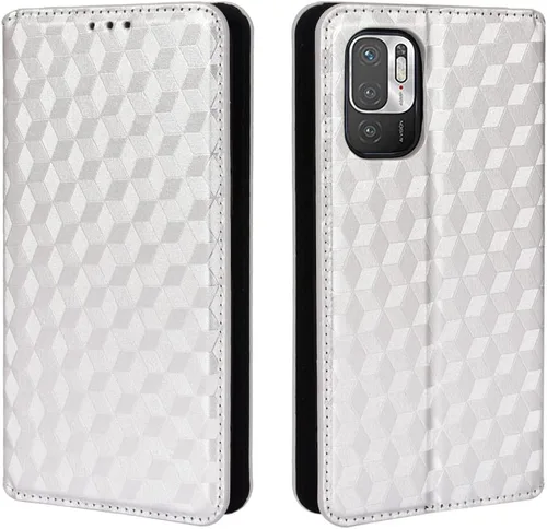 Vista 8 de Funda con tapa para Xiaomi Redmi Note 10 4G/Note 10S 4G, patrón 3D Cartera de cuero premium Kickstand Cubierta de cierre magnético Negro