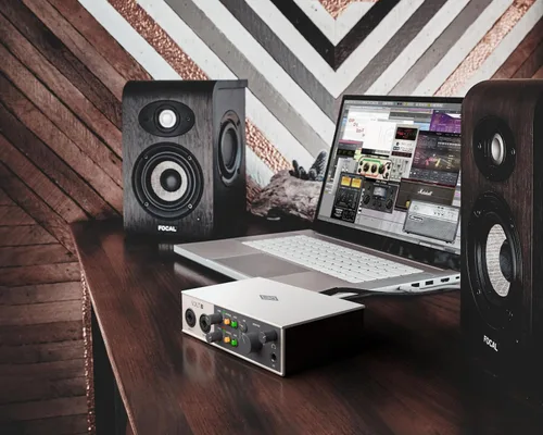 Vista 6 de Universal Audio Volt 2 - Interfaz de audio USB Interfaz USB-C 2x2 con emulación de tubo 610 y MIDI para músicos, podcasters y streamers