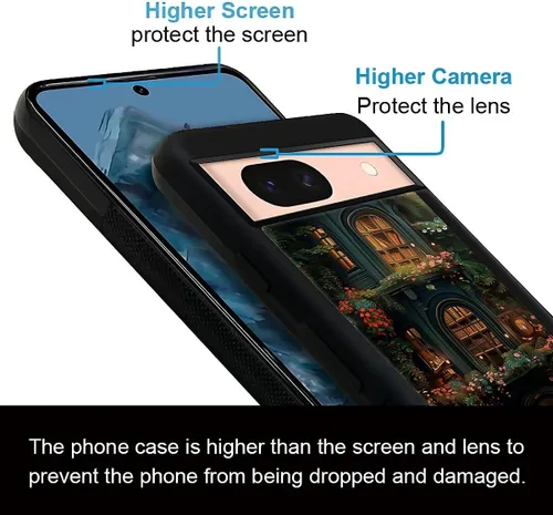 Vista 108 de Compatible con Google Pixel 4A 5G Mobile Case Creative Acrylic Panel trasero Silicona Protección Grip especialmente diseñado para Google Pixel 4A 5G