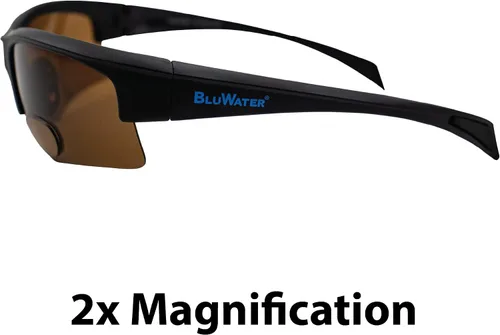 Vista 3 de Global Vision BluWater - Lentes de sol bifocales polarizados para hombres y mujeres, lentes de pesca con bifocales +2.0 de aumento con montura negra